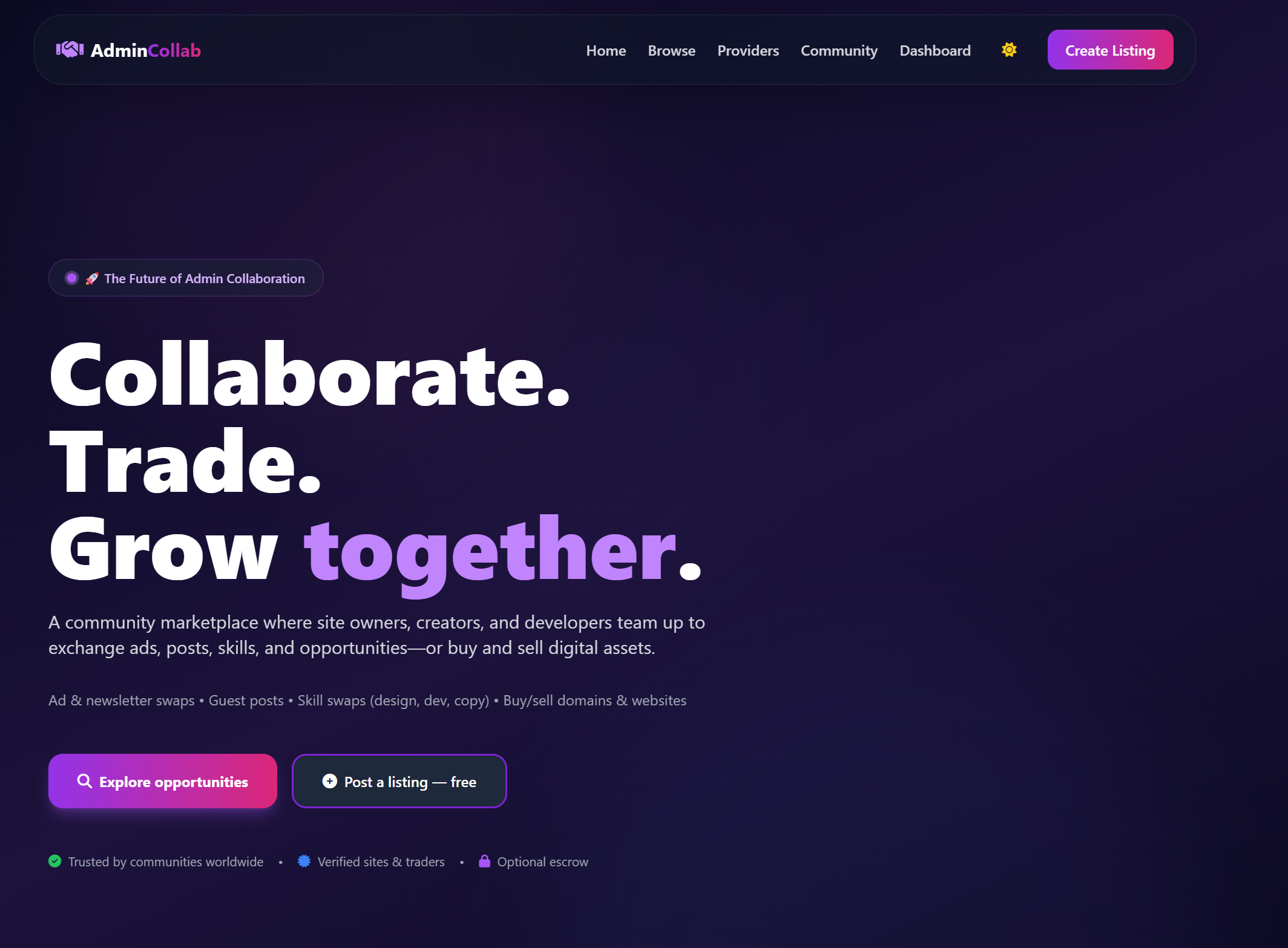 AdminCollab – Community Collaboration Platform